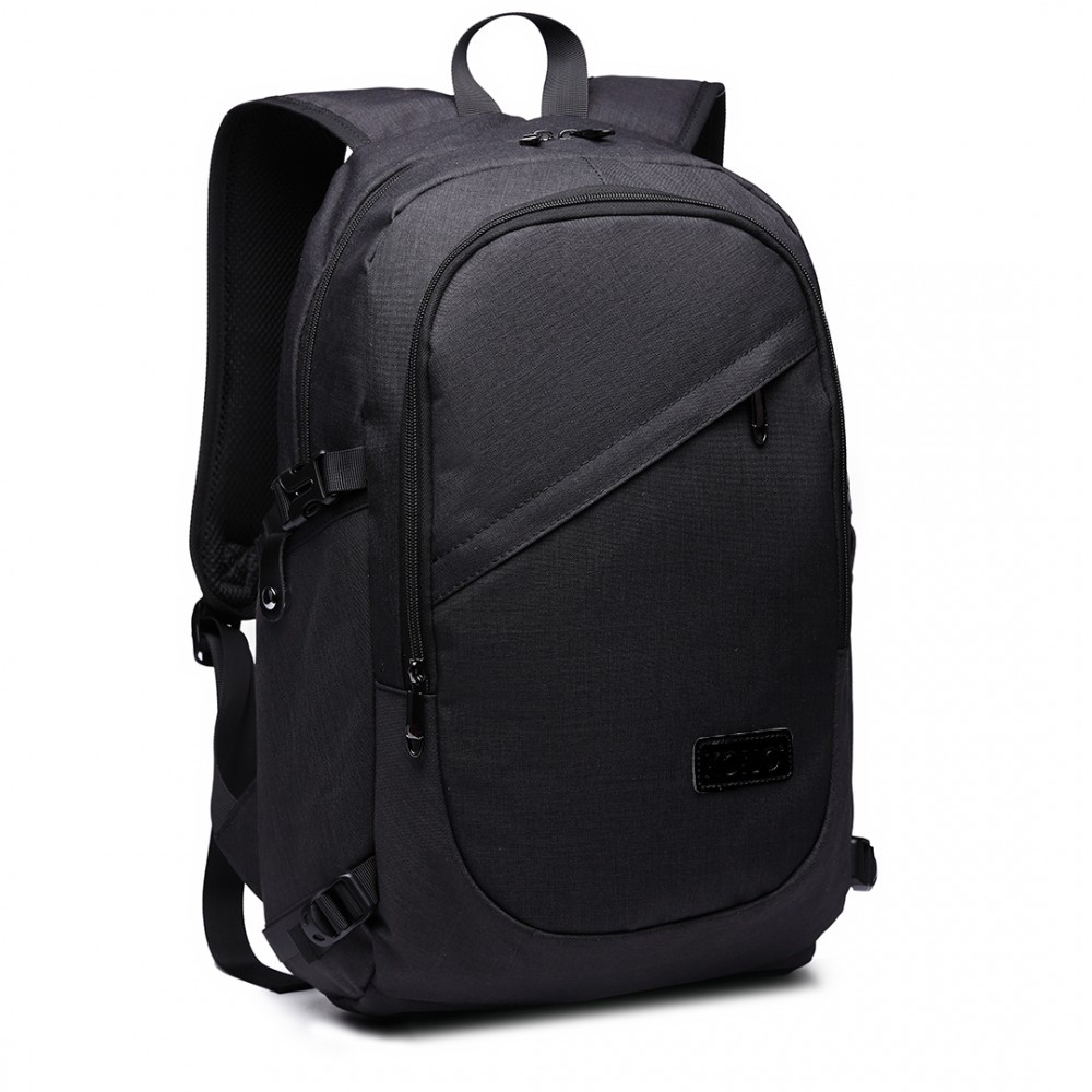 Černý moderní batoh s USB portem Acxa