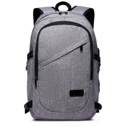 Šedý moderní batoh s USB portem Acxa