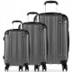 Šedý cestovní kvalitní prostorný set kufrů 3v1 Amol