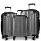 Šedý cestovní kvalitní prostorný set kufrů 3v1 Amol