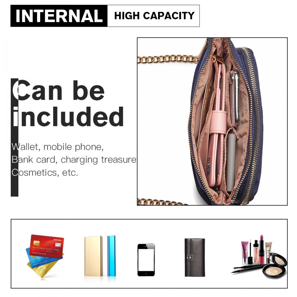 Modrá trendy crossbody kabelka Zayna
