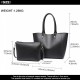 Černý dámský elegantní kabelkový set 2v1 Zamantha