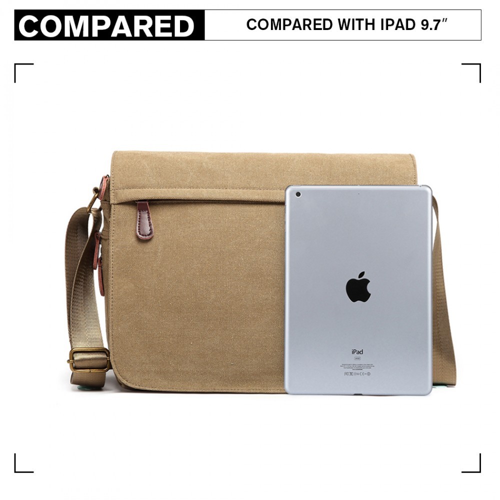 Světle hnědá pánská prostorná crossbody taška Pagi