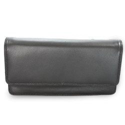 Černé kožené dámské psaníčko Lunaries