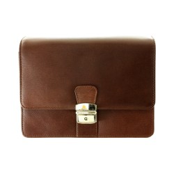 Tmavě hnědá pánská kožená dokladová etue Kylien