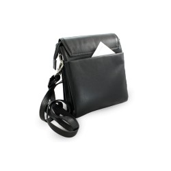 Černý velký kožený pánský crossbag Angela