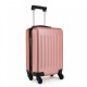 Růžový cestovní kvalitní prostorný střední kufr Bartie