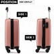 Růžový cestovní kvalitní prostorný střední kufr Bartie