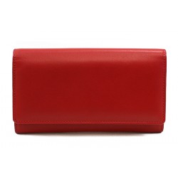 Červená dámská psaníčková kožená peněženka Esmel