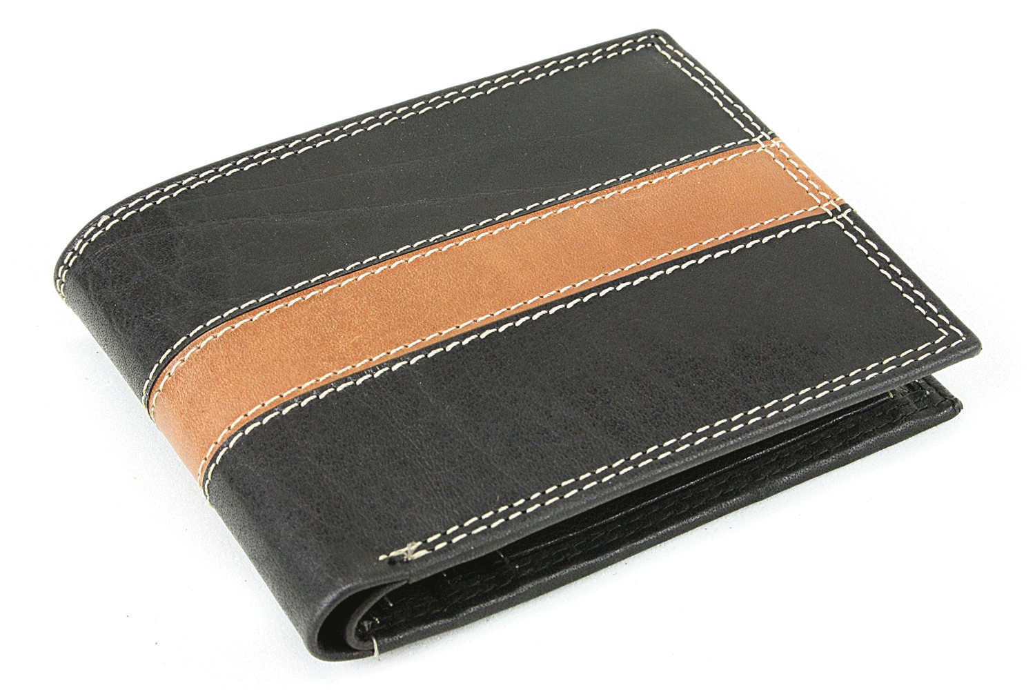 Černá pánská kožená luxusní peněženka Abelard