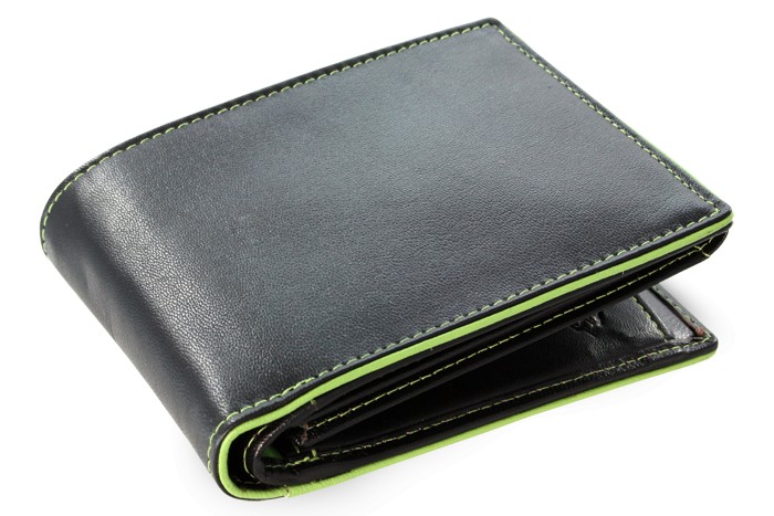 Černozelená pánská kožená peněženka Marston