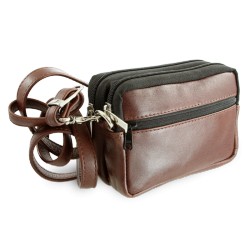 Hnědá kožená dokladová etue Angelo