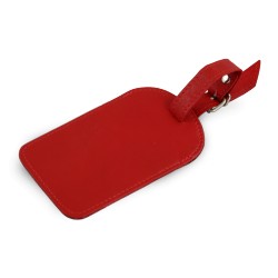 Červená kožená visačka na zavazadlo Brienli