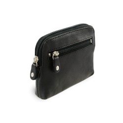 Černá dámská kožená etue s kroužkem na klíče Angie