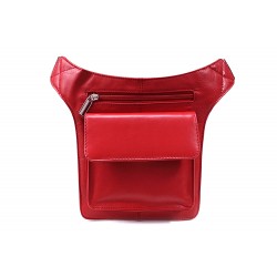 Červená kožená ledvinka Tate