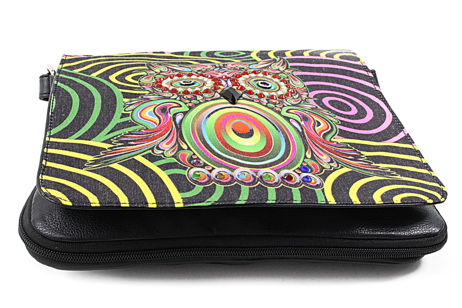 Černá větší crossbody kabelka Rhonda