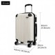 Světlý cestovní kvalitní prostorný kufr Amol