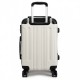 Světlý cestovní kvalitní prostorný velký kufr Amol