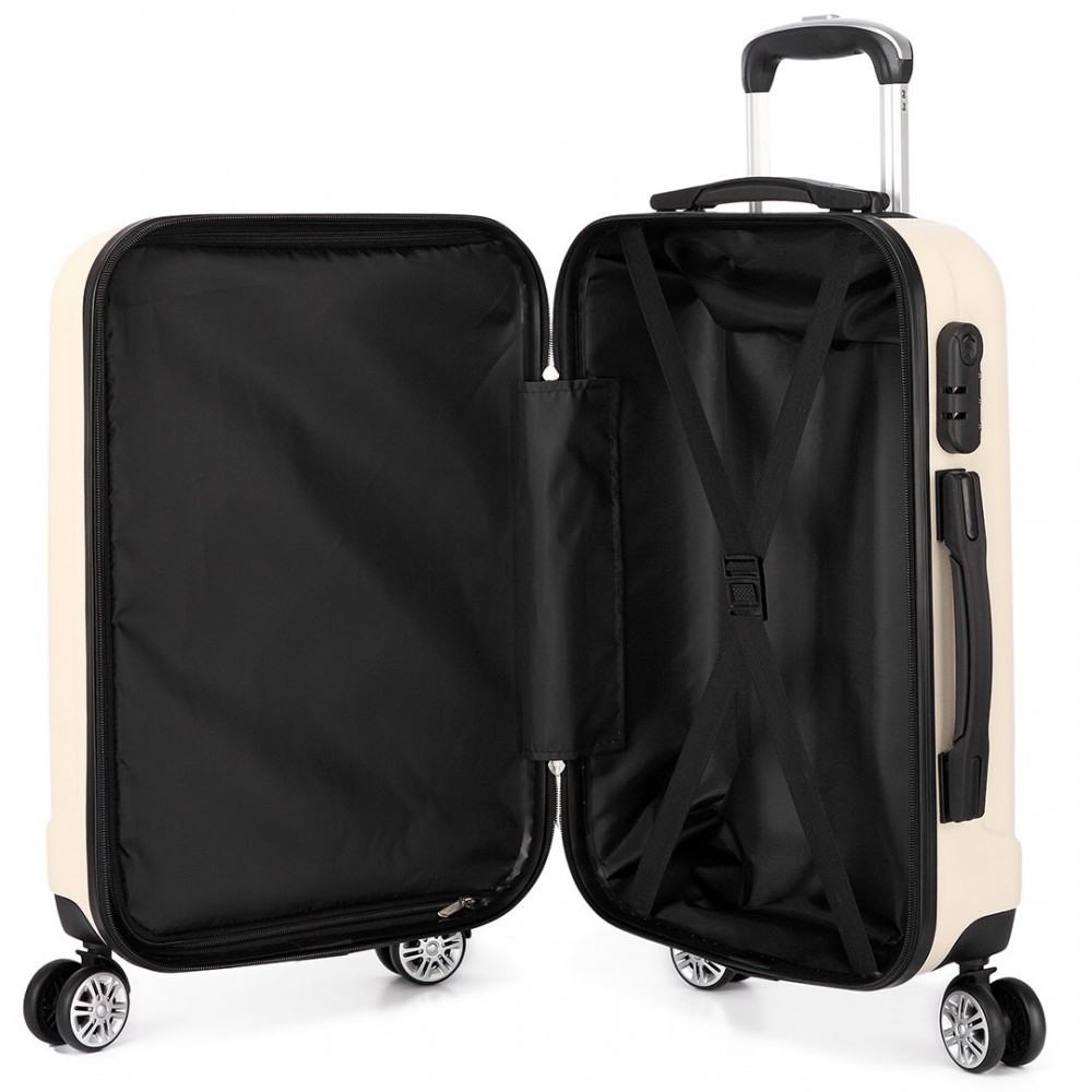 Béžový cestovní kvalitní prostorný set kufrů 3v1 Corbin
