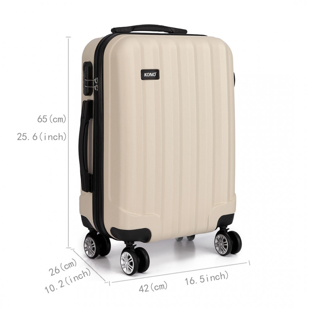 Béžový cestovní kvalitní prostorný set kufrů 3v1 Corbin