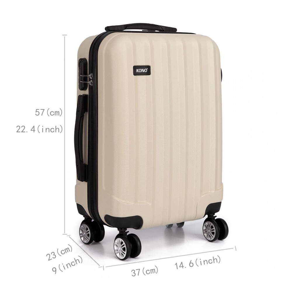 Béžový cestovní kvalitní prostorný set kufrů 3v1 Corbin