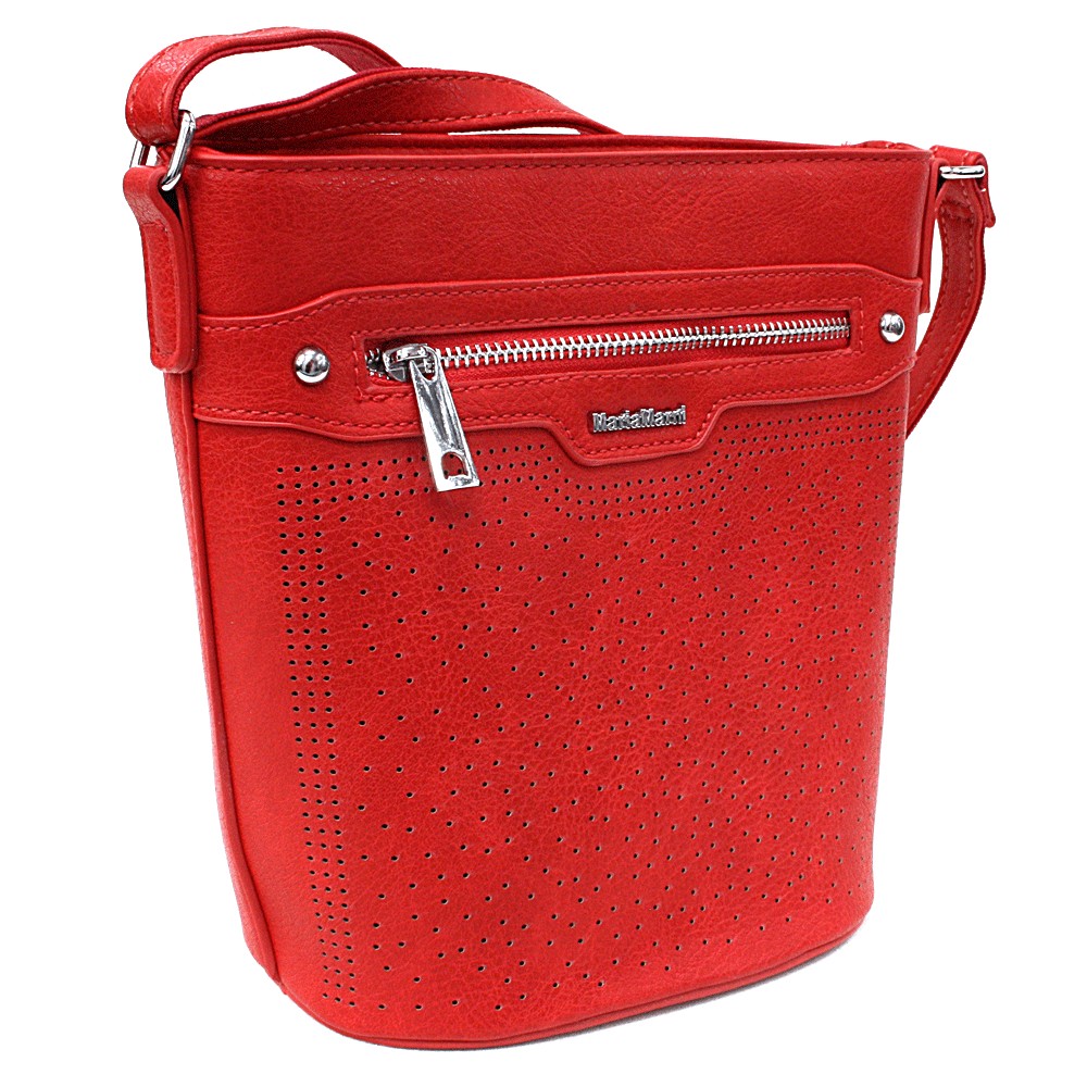 Ostře červená menší crossbody dámská kabelka Fernne