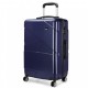 Tmavě modrý cestovní prostorný střední kufr Jamin