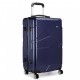 Tmavě modrý cestovní prostorný velký kufr Jamin