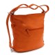 Oranžová dámská kombinace crossbody kabelky a batohu Sestie