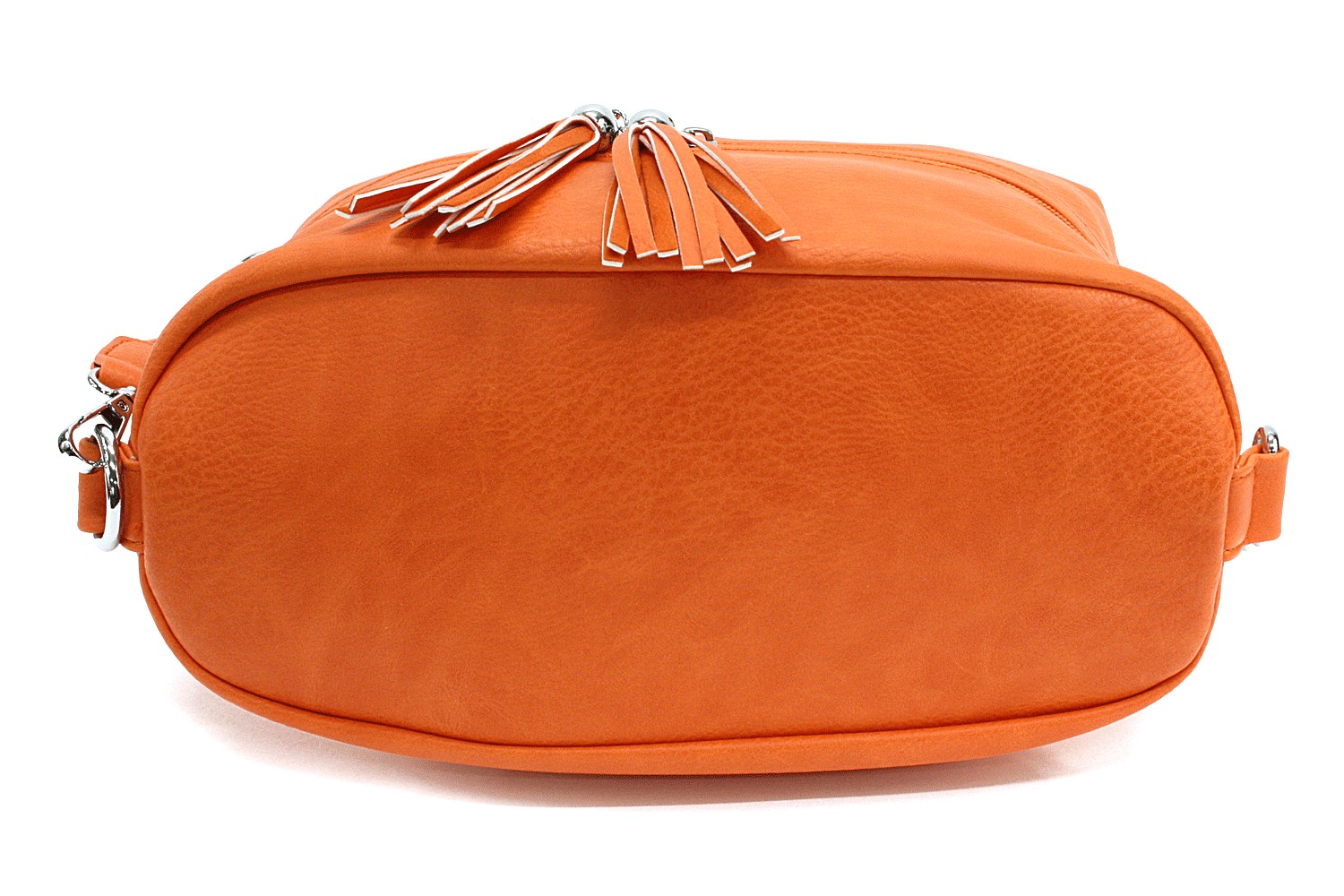 Oranžová dámská kombinace crossbody kabelky a batohu Sestie