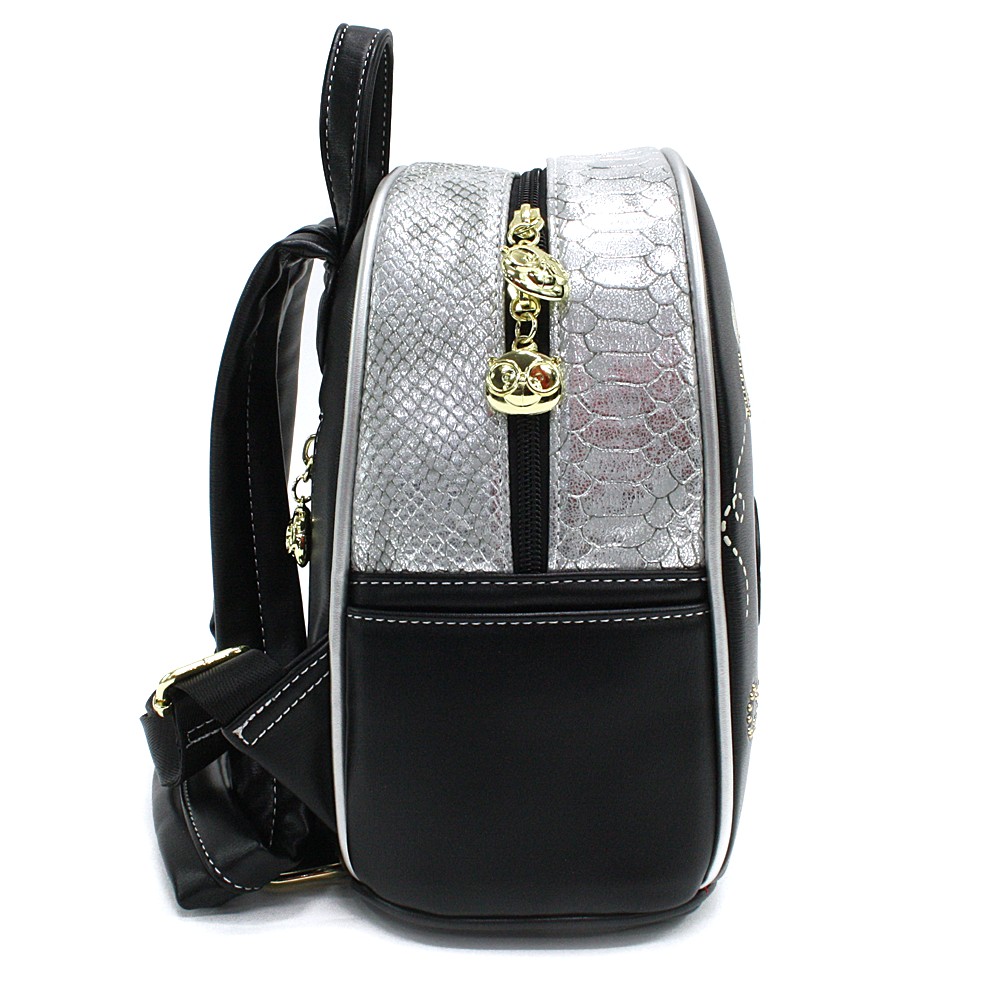 Černý originální barevný dámský batoh s motivem Cataleya