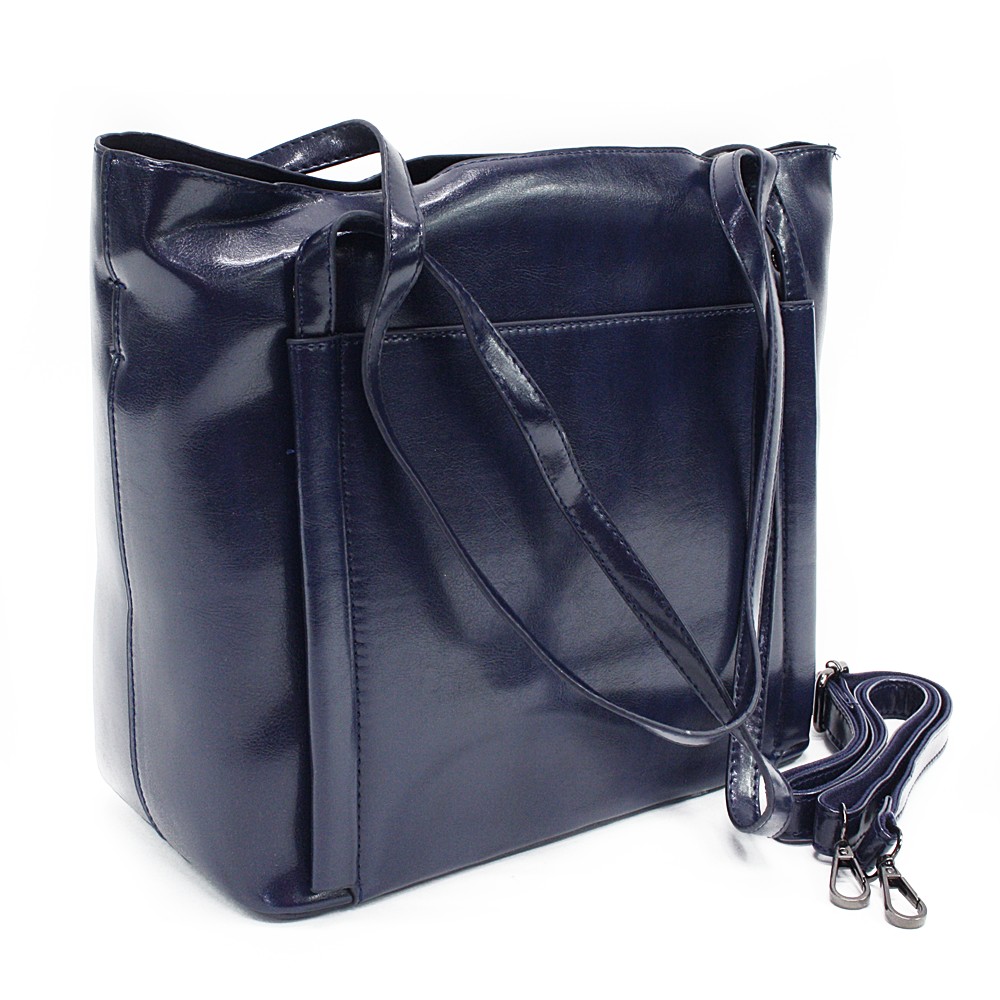 Tmavě modrá dámská luxusní kabelka do ruky i přes rameno Richerre
