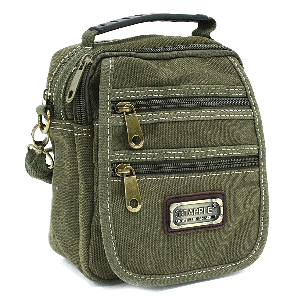Tmavě zelená pánská crossbody taška Cason