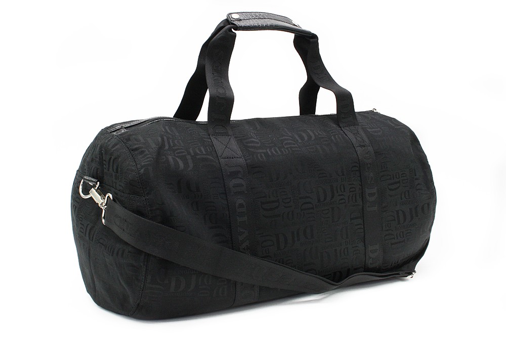 Černá velká cestovní látková taška se vzorem Nelda