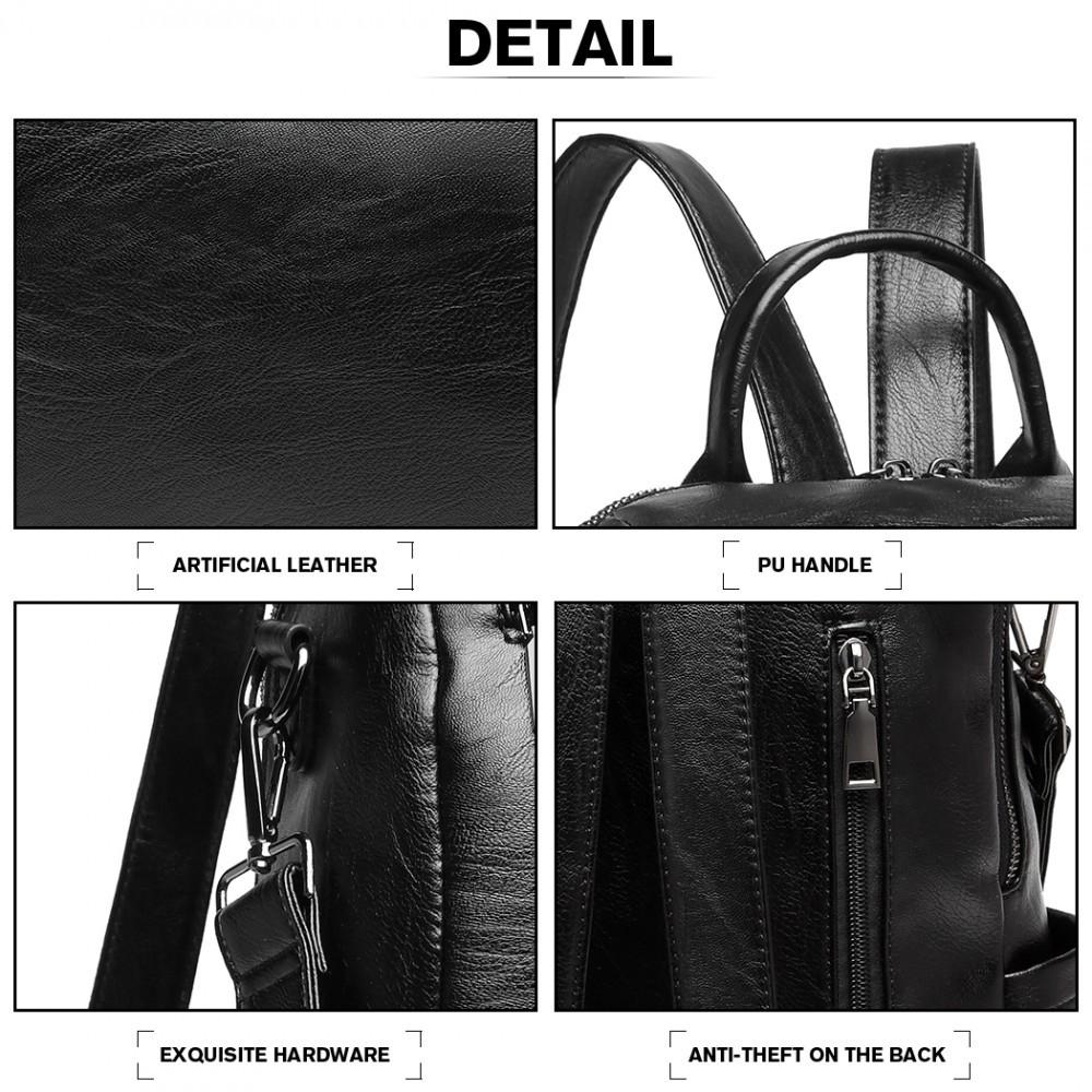 Černý stylový luxusní batoh Jorge