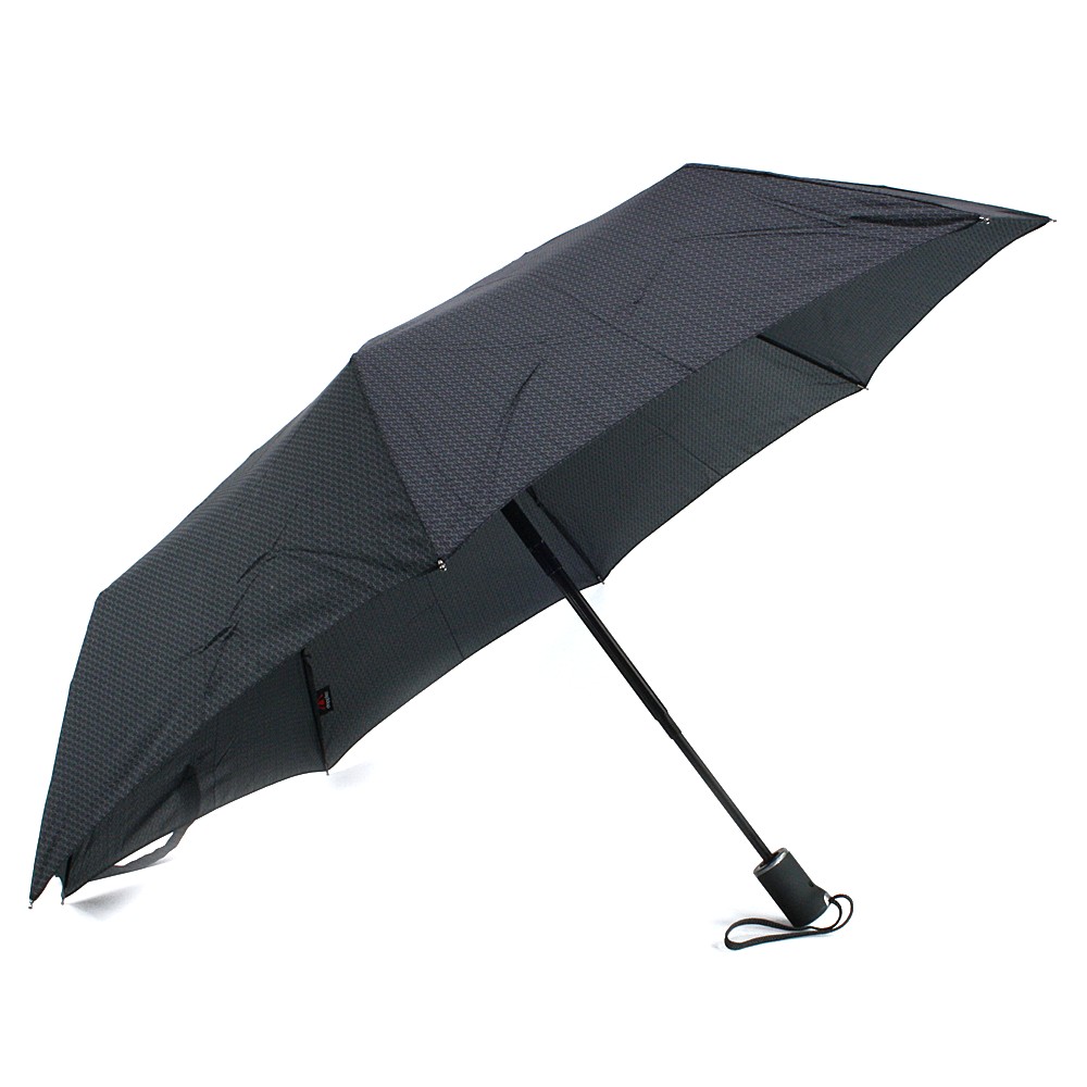 Šedý plně automatický skládací pánský deštník s vlnkou Thiago