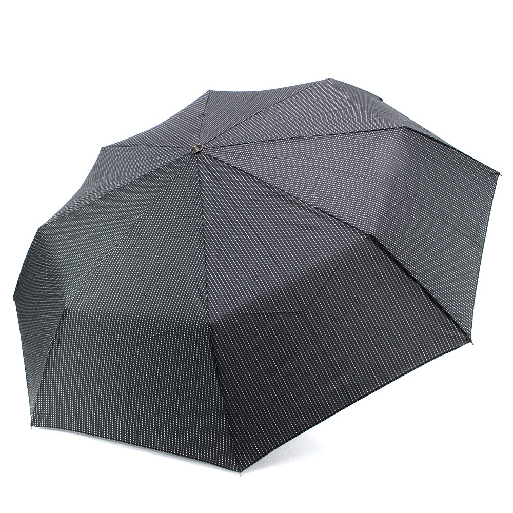 Černošedý plně automatický skládací pánský deštník s tečkou Boone