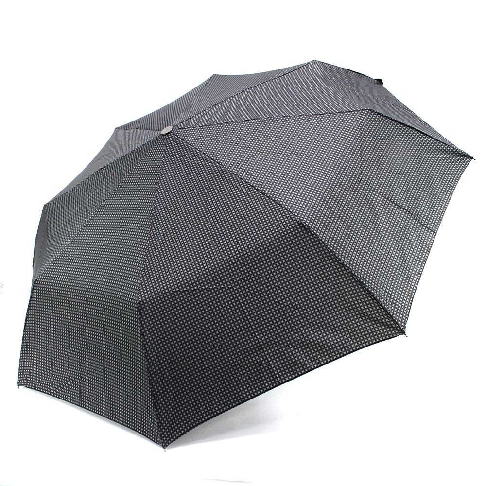 Černošedý plně automatický skládací pánský deštník s hvězdičkou Boone
