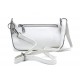Bílá dámská společenská mini kabelka ledvinka Selah