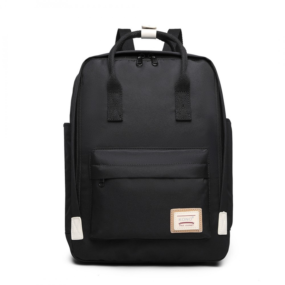 Černý elegantní nepromokavý batoh na notebook Herve