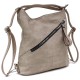 Béžová dámská kabelka s kombinací batohu Adalyn