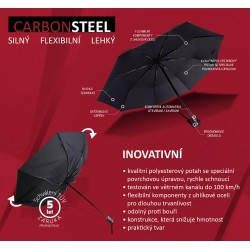 Tmavě zelený dámský plochý skládací deštník Ador