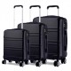 Černý cestovní kvalitní set kufrů 3v1 Kylah