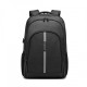 Černý velký batoh s reflexním proužkem a USB portem Dacey