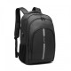 Černý velký batoh s reflexním proužkem a USB portem Dacey