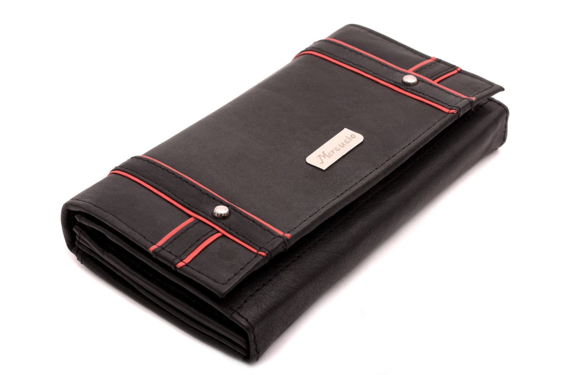 Černočervená kožená dámská peněženka Jordana