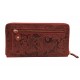 Červená zipová dlouhá dámská peněženka Gardenia