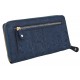 Modrá zipová dlouhá dámská peněženka Gardenia