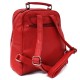 Červený dámský zipový batoh s prošitím Kenia
