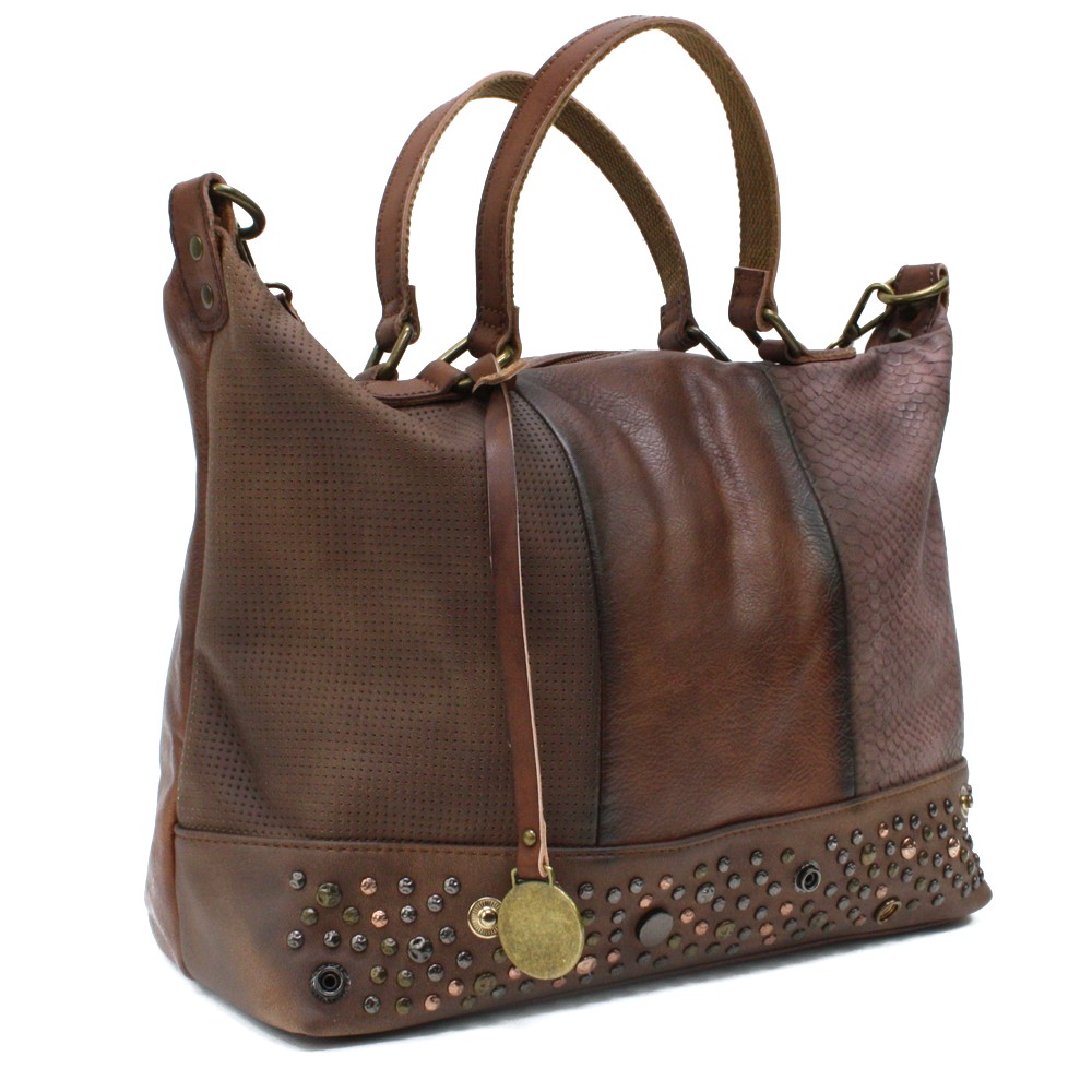 Hnědá luxusní dámská kabelka Calantha